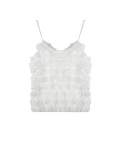 feather knit camisole