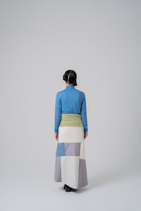 "concrete & grass" patchwork skirt