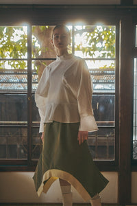 "oumi-sarashi" blouse  -white-