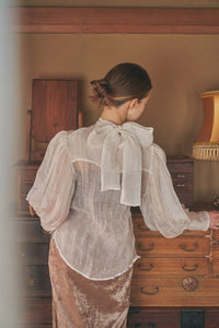 linen100 organdy blouse