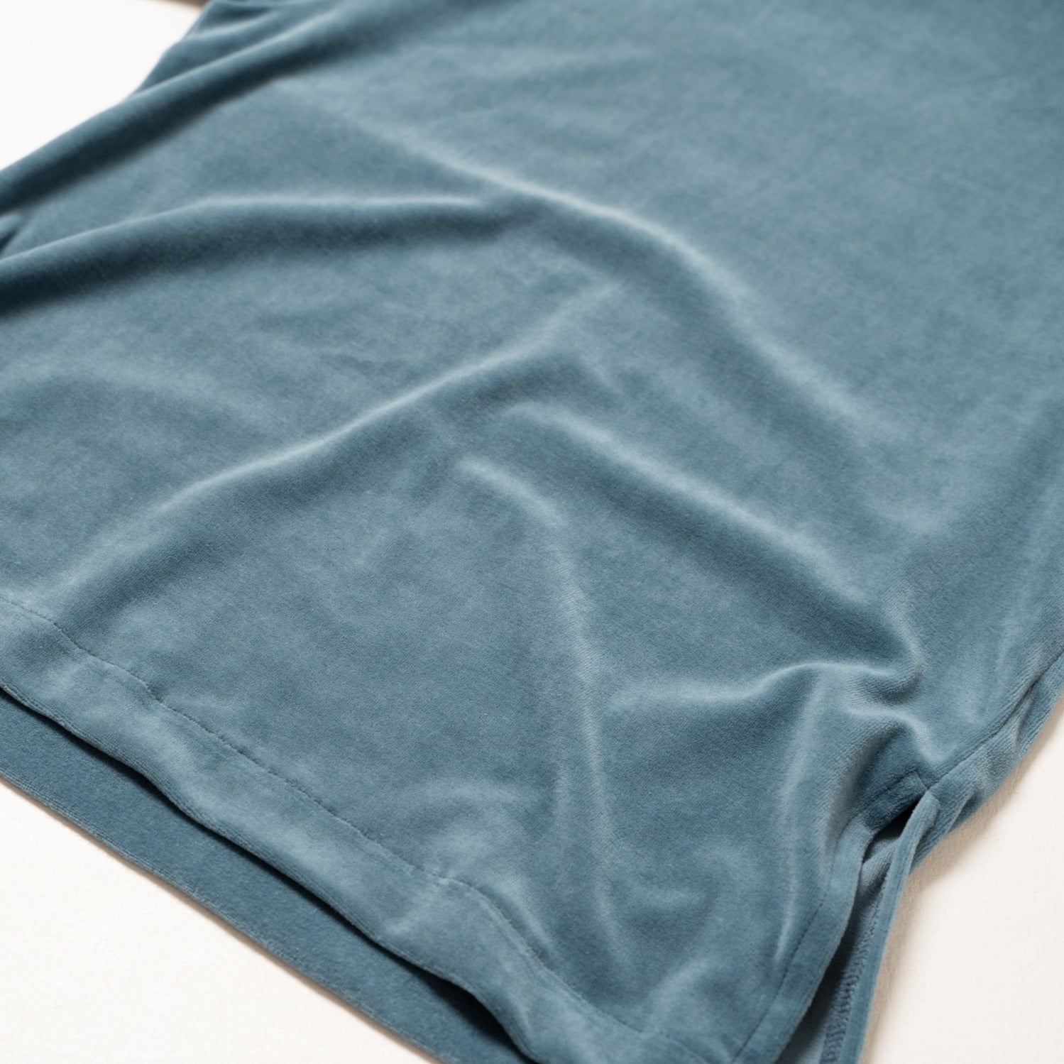 cotton velour Tshirt -blue-