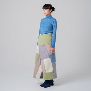 "concrete & grass" patchwork skirt