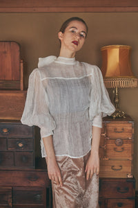 linen100 organdy blouse