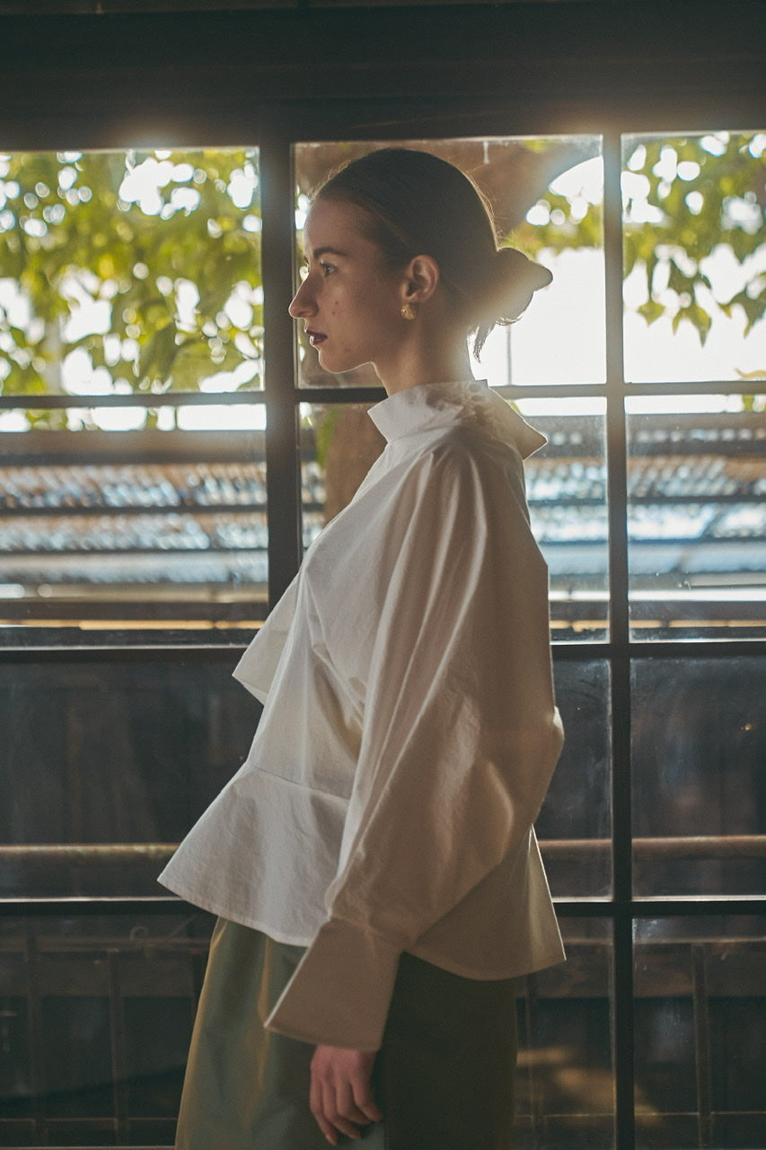 "oumi-sarashi" blouse  -white-