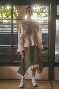 "oumi-sarashi" blouse  -white-