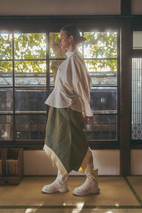 "oumi-sarashi" blouse  -white-