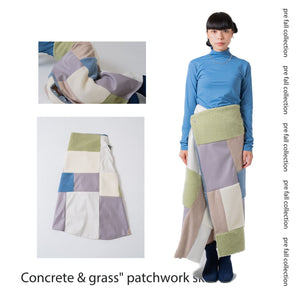 "concrete & grass" patchwork skirt