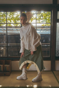 "oumi-sarashi" blouse  -white-