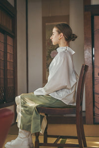 "oumi-sarashi" blouse  -white-